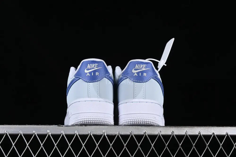 Nike Air Force 1 White And Blue Shoes