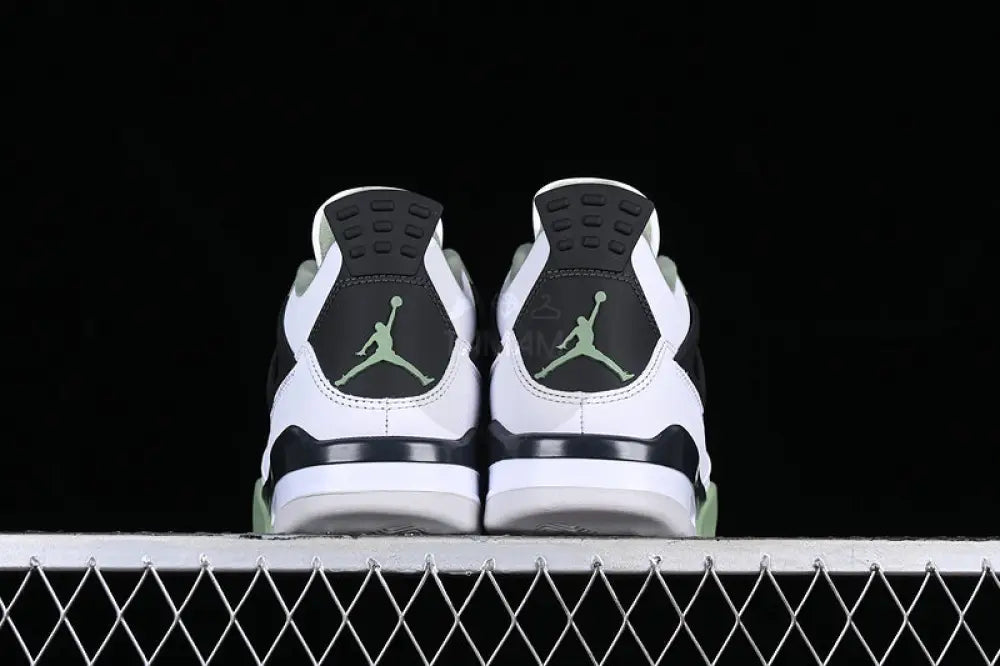 Nike Air Jordan 4 Retro Seaform White/ Oil Green/ Dark Ash/ Neutral Grey Shoes