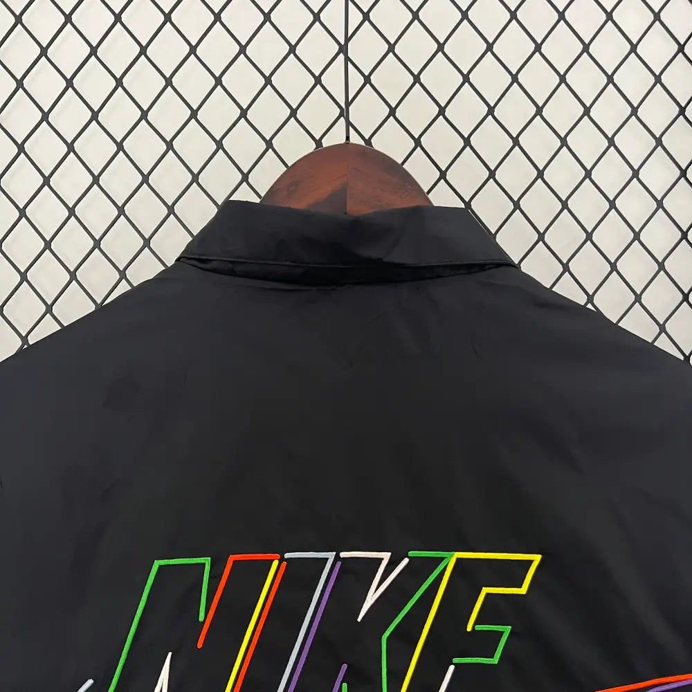 Nike Club Rainbow Embroidered Jacket Black Windbreaker