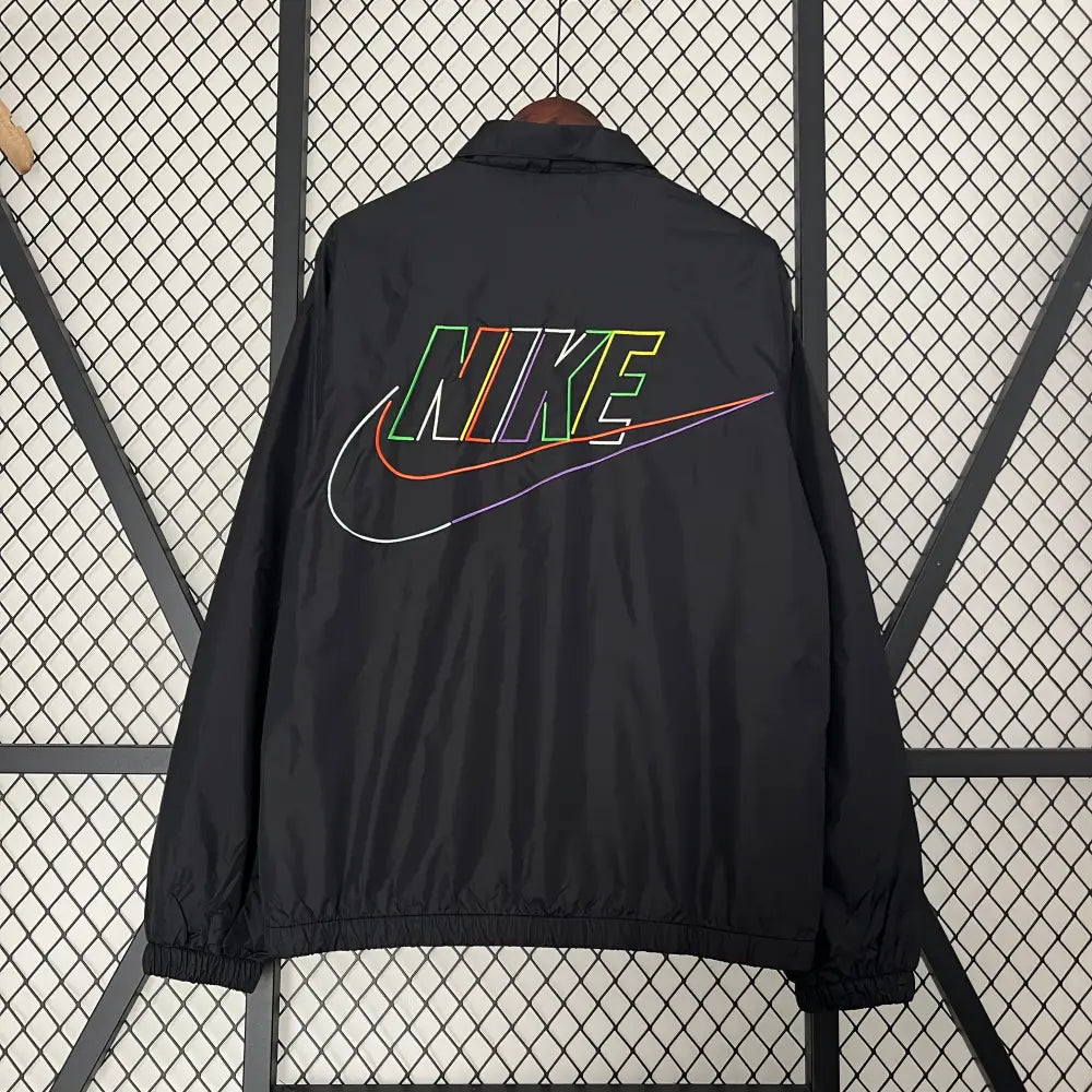 Nike Club Rainbow Embroidered Jacket Black Windbreaker
