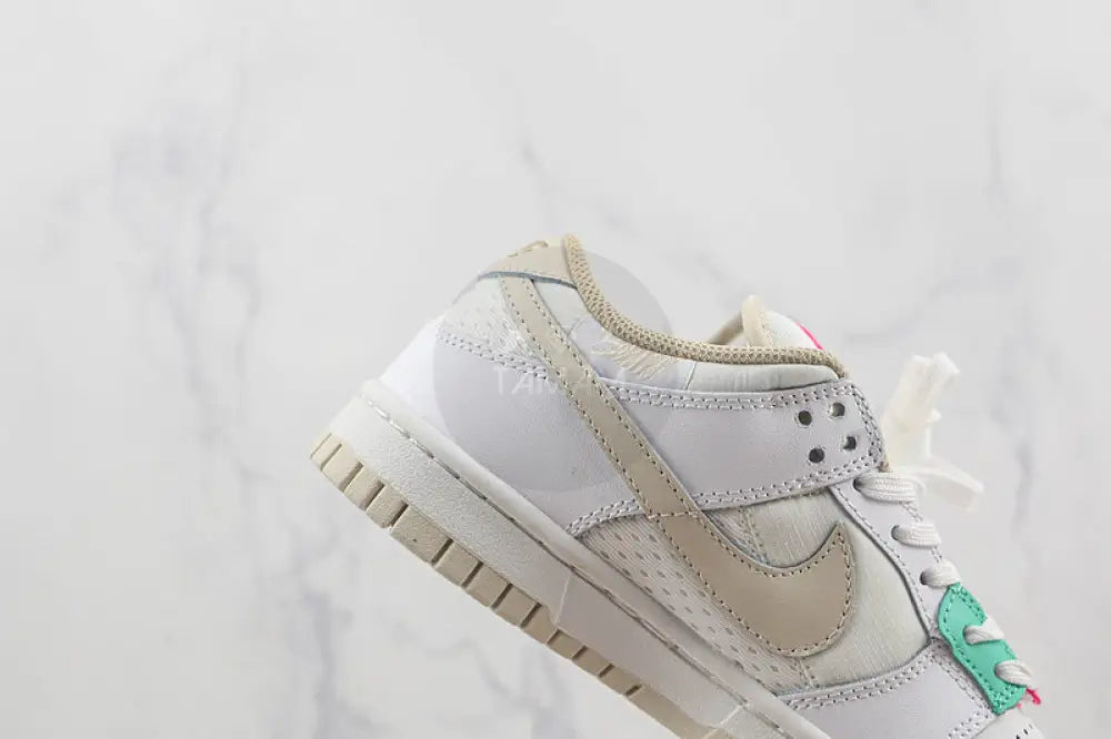 Nike Dunk Low Bling White/Tan/Pink Shoes
