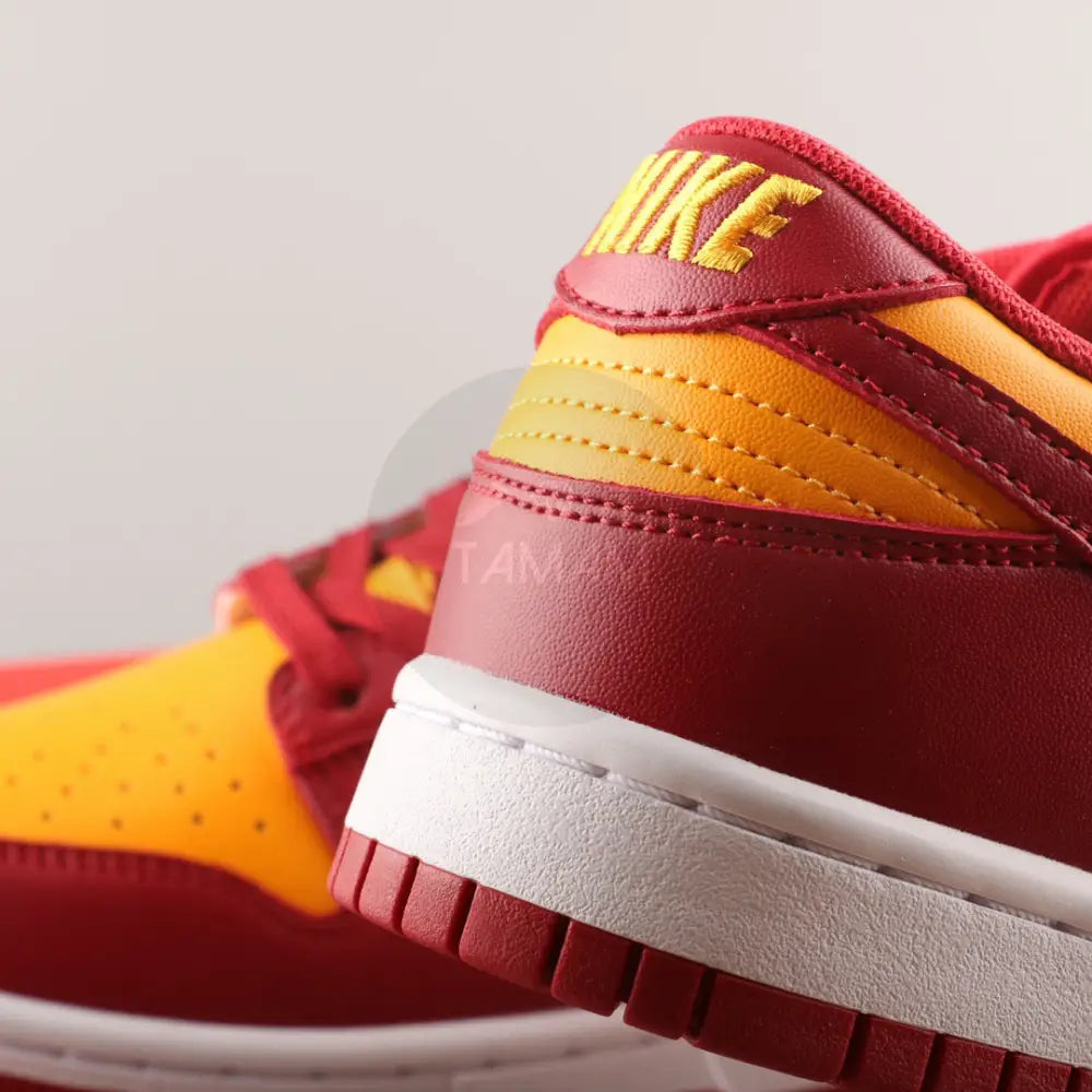 Nike Dunk Low Retro Burgundy Gold Shoes