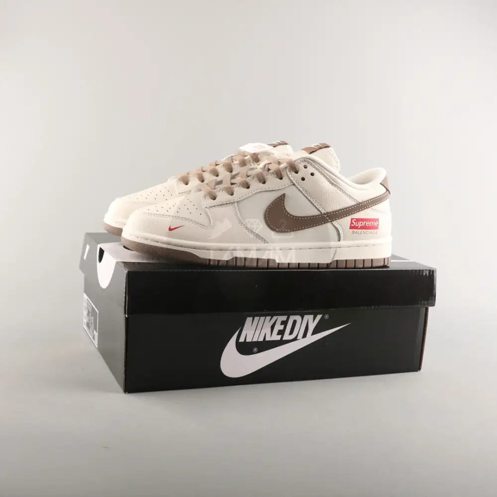Nike Dunk Low Supreme Brown Beige x BALENCIAGA