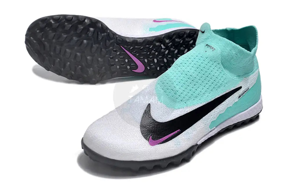 Nike Phantom Gx Elite Df Link Tf Artificial Turf - White/Jade/Black/Purple Soccer Cleats