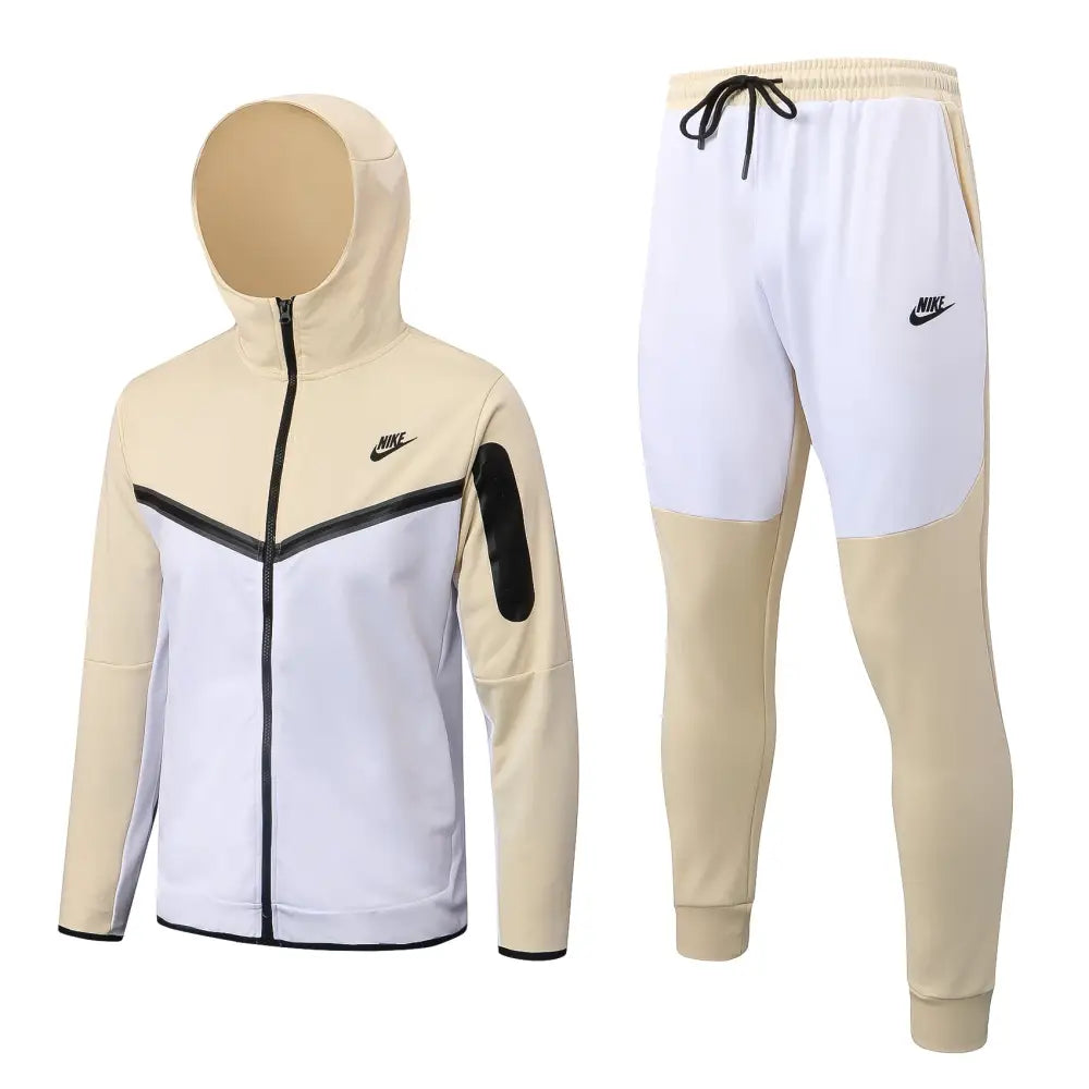 Nike Tracksuit White and Beige DRI FIT