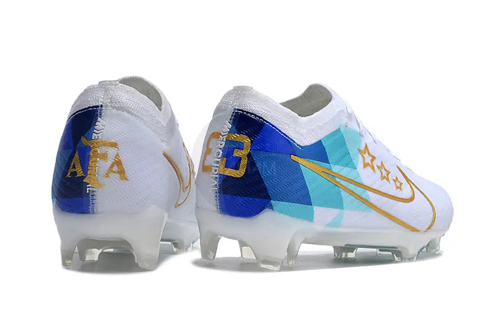 Nike Zoom Mercurial Vapor 15 Elite Fg Enzo Fernandez - White/Blue/Gold Soccer Cleats