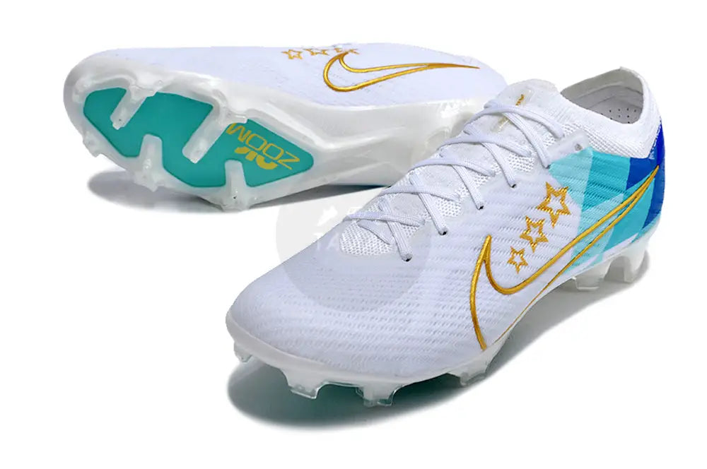 Nike Zoom Mercurial Vapor 15 Elite Fg Enzo Fernandez - White/Blue/Gold Soccer Cleats