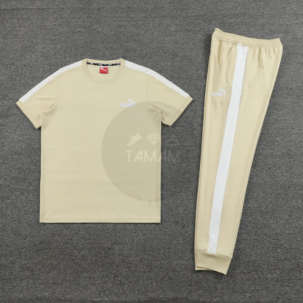 Puma T7 Beige Set Shirt + Pants Tracksuit