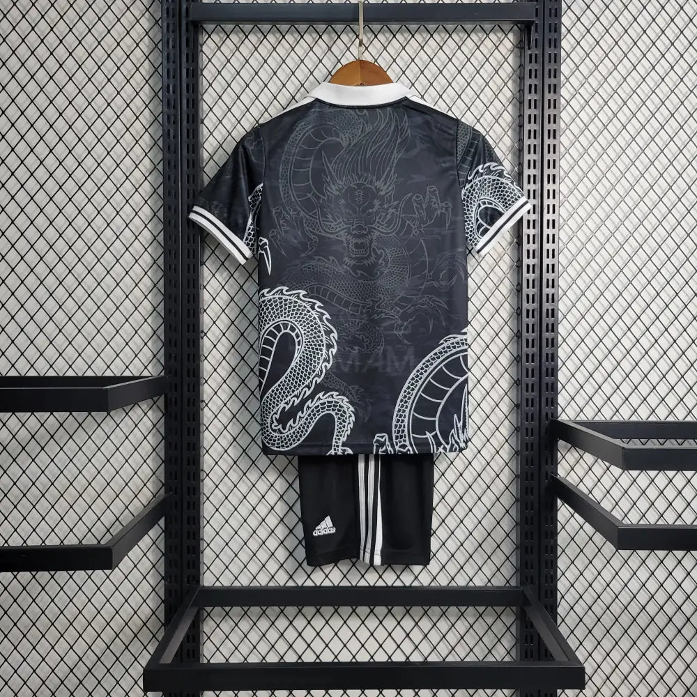 Real Madrid Kit Special Edition Dragon Black Kids 23/24 Football Jersey