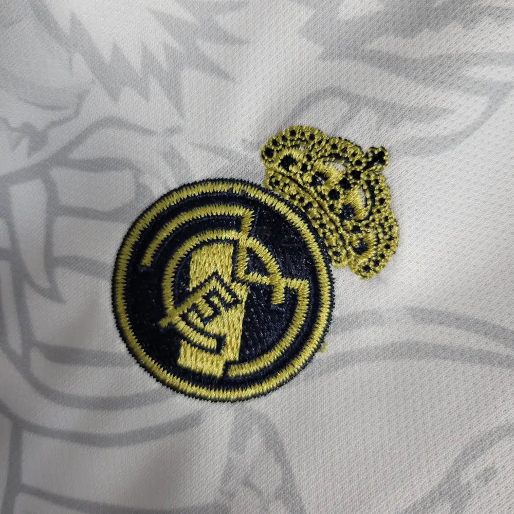 Real Madrid Kit Special Edition Dragon White Kids 23/24 Football Jersey