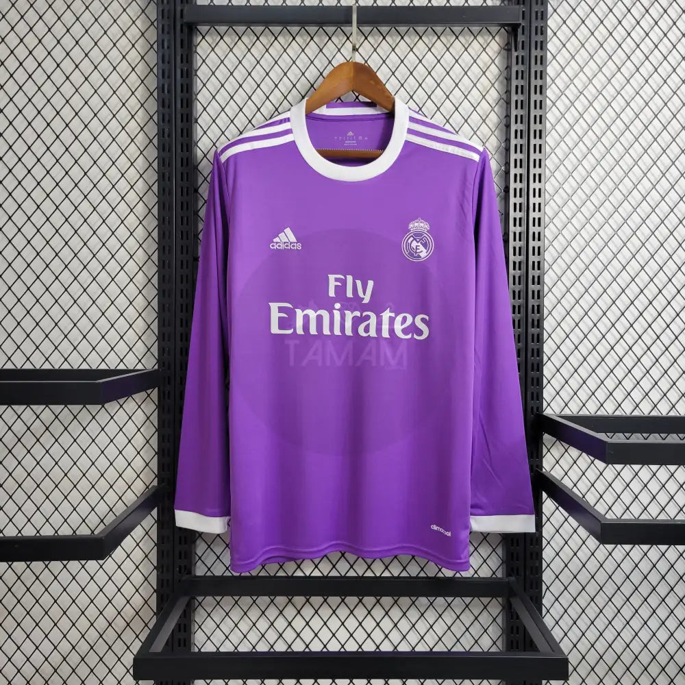 Real Madrid Retro 16/17 Kit Long Sleeves Sleeves Football Jersey