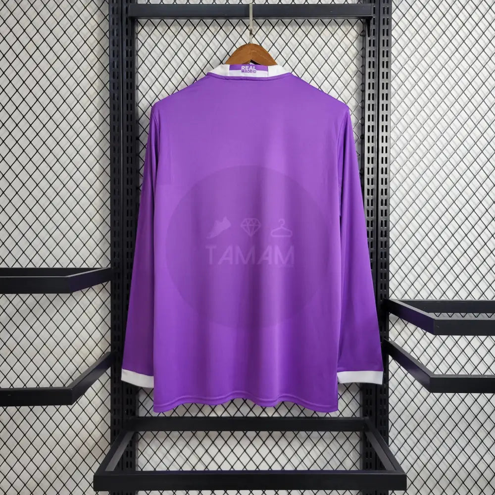 Real Madrid Retro 16/17 Kit Long Sleeves Sleeves Football Jersey