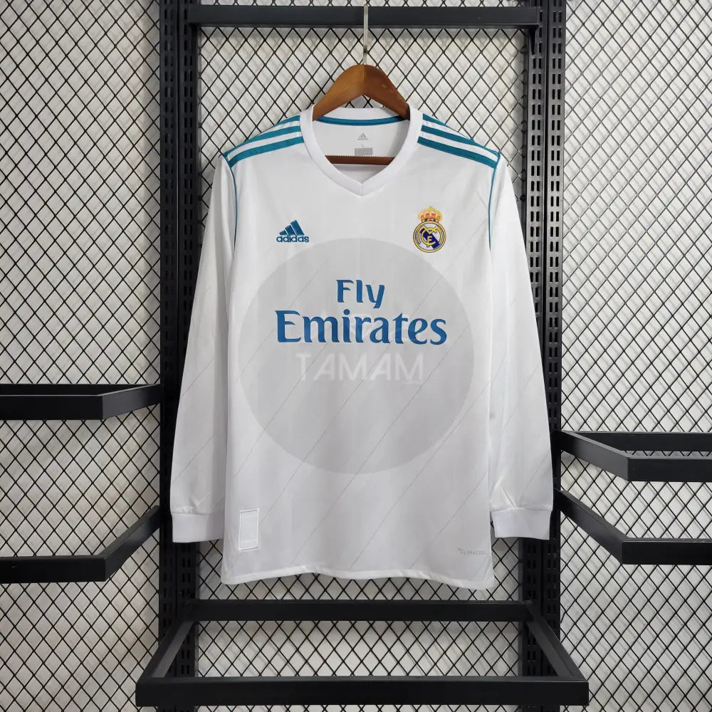 Real Madrid Retro 17/18 Kit Long Sleeves Sleeves Football Jersey