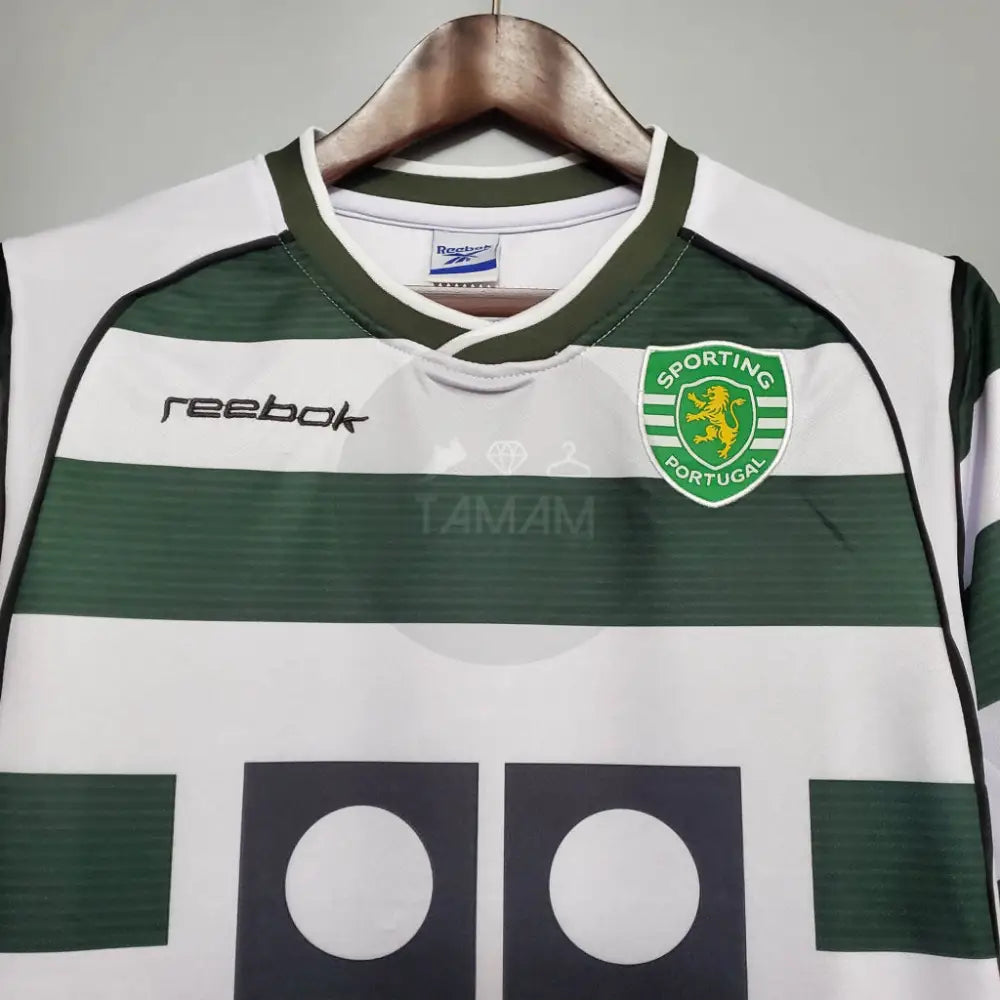 Sporting Lisbon Portugal Home Kit Retro 01/03 Football Jersey