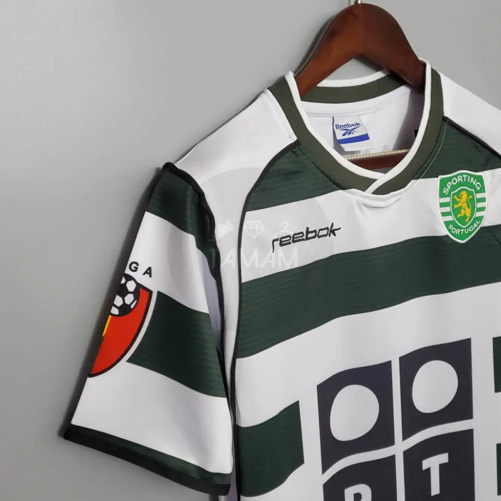 Sporting Lisbon Portugal Home Kit Retro 01/03 Football Jersey