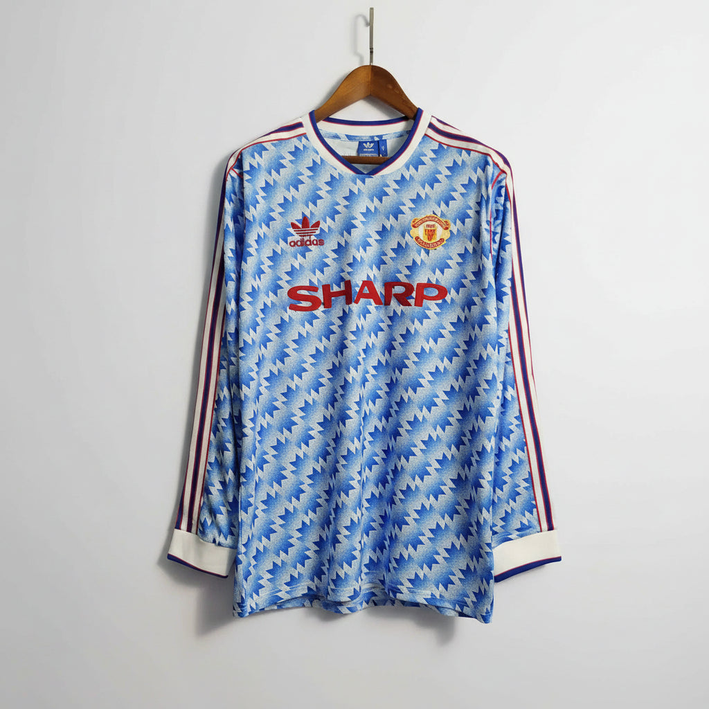 Manchester United Away Kit Retro 90/92 Long Sleeves