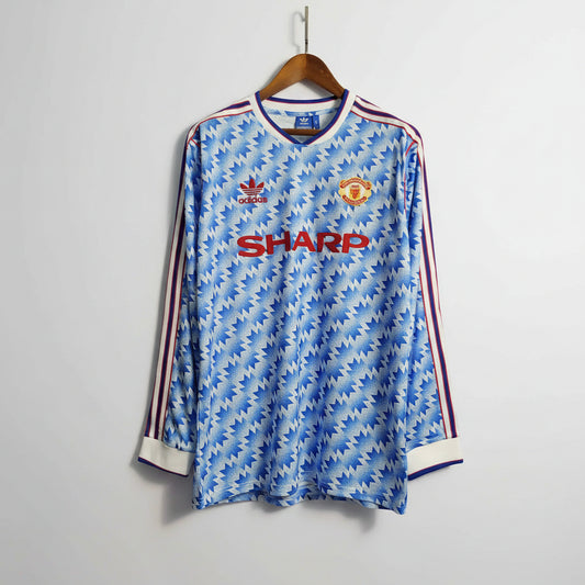 Manchester United Away Kit Retro 90/92 Long Sleeves