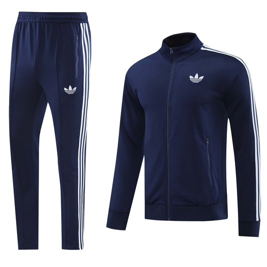 Adidas Bold Training Full Zip Tracksuit Blue/White