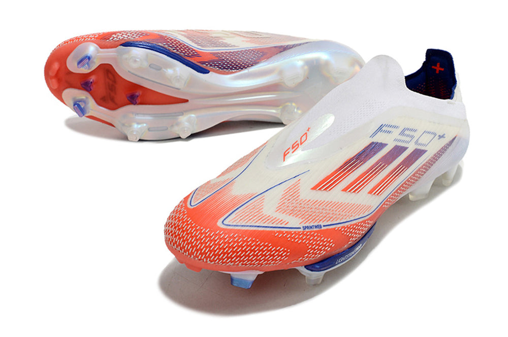 Adidas F50+ Adizero Laceless FG White/Blue/Orange/Red