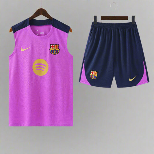 Barcelona Training Kit Vest Purple Navy 25/26