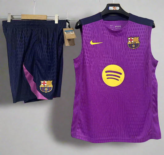 Barcelona Training Kit Purple Player Version Navy 25/26