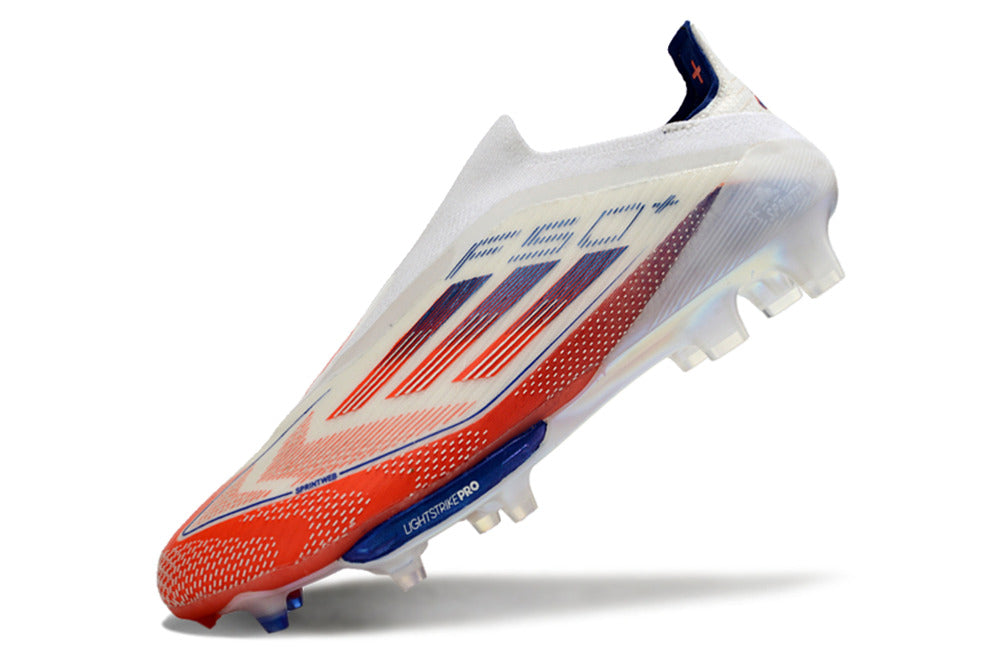 Adidas F50+ Adizero Laceless FG White/Blue/Orange/Red