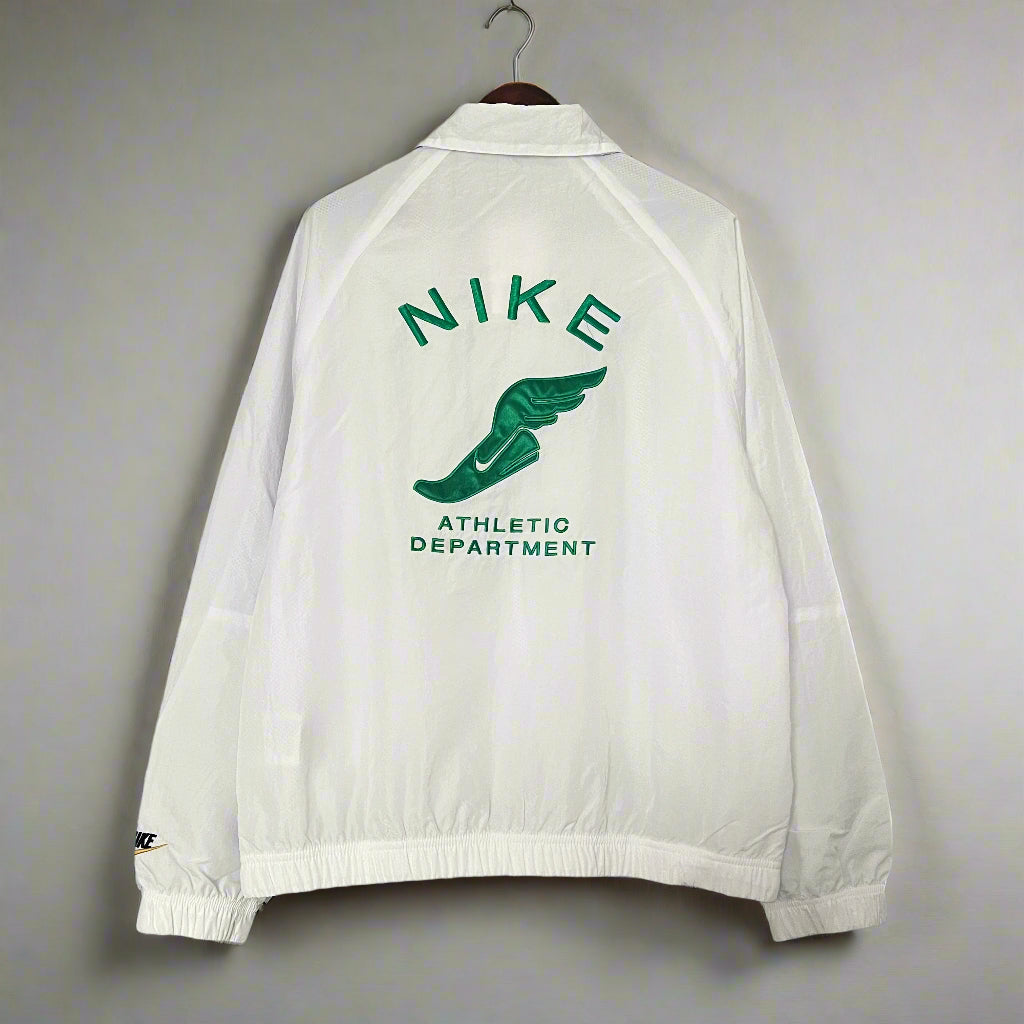 Nike Athletic Department Embroidered Jacket White/Green Windbreaker