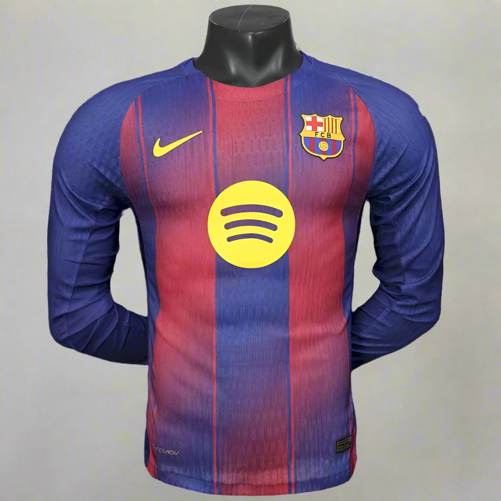 Barcelona Home Kit 25/26 Long Sleeves Player Version