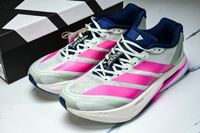ADIZERO BOSTON 13 - Linen Green/Pink/Dark Blue
