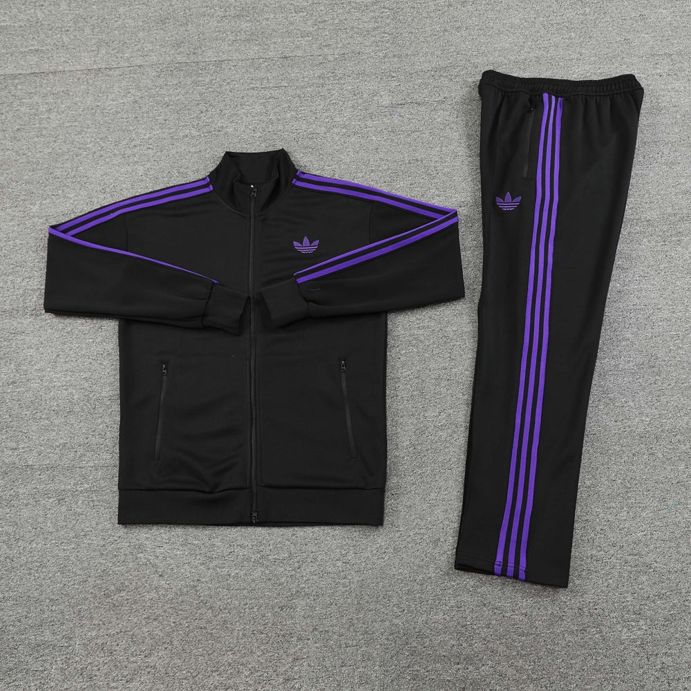 Adidas Bold Training Full Zip Tracksuit Black/Purple