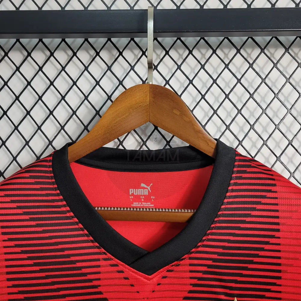Ac Milan Home Kit 23/24 Long Sleeves Sleeves Football Jersey
