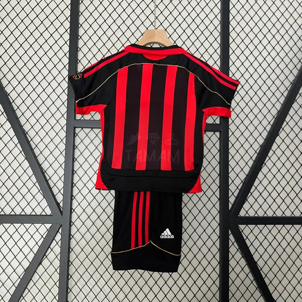 Ac Milan Home Retro Kit Kids 06/07 Football Jersey