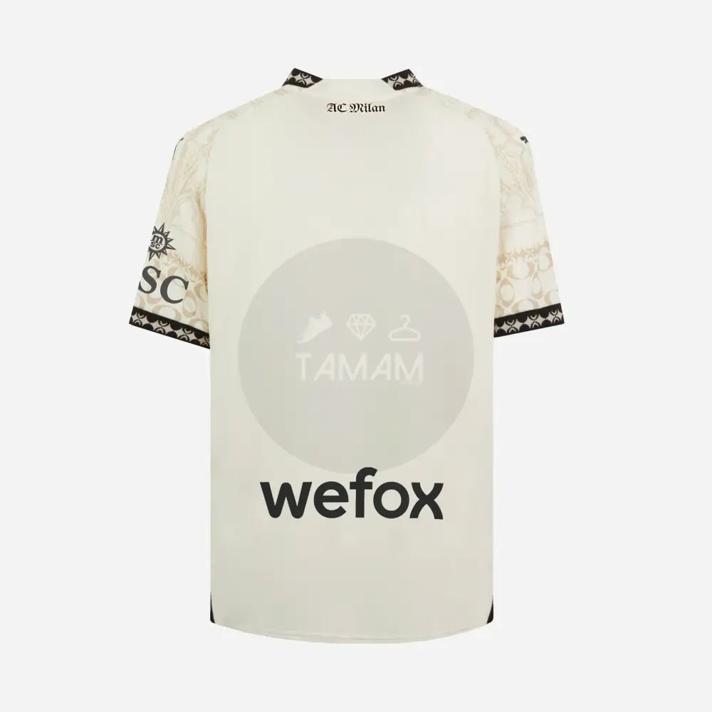 Ac milan white and gold jersey on sale