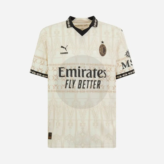 Ac Milan X Pleasure 23/24 Kit – White Version Football Jersey