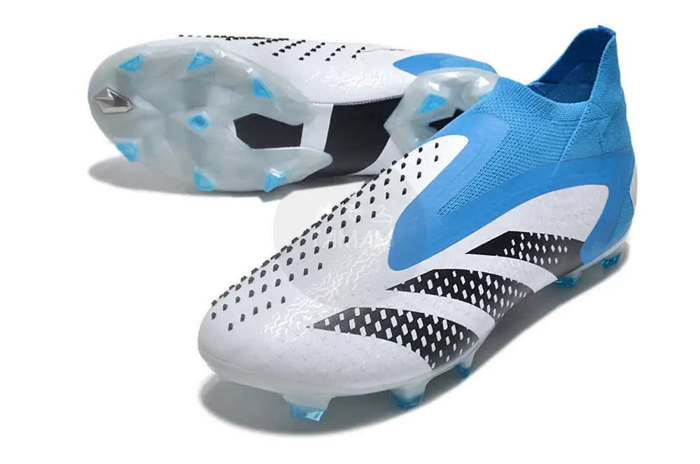 Adidas Predator Accuracy + Laceless Fg - Bue/White/Black Soccer Cleats