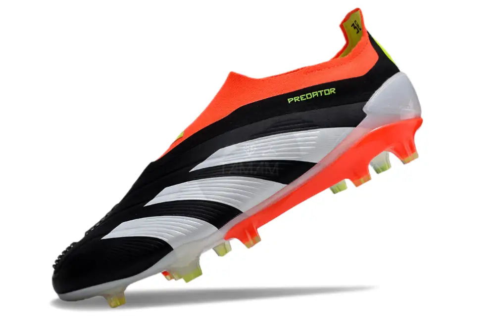 Adidas Predator Elite Fg Solar Energy Laceless - Core Black/Footwear White/Solar Red Soccer Cleats