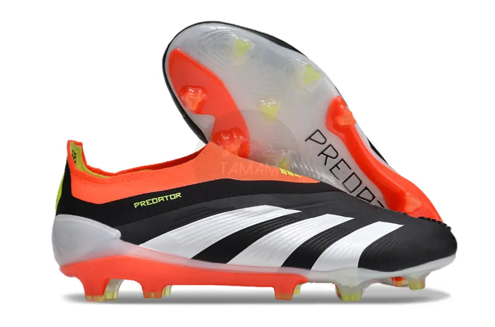 Adidas Predator Elite Fg Solar Energy Laceless - Core Black/Footwear White/Solar Red Soccer Cleats