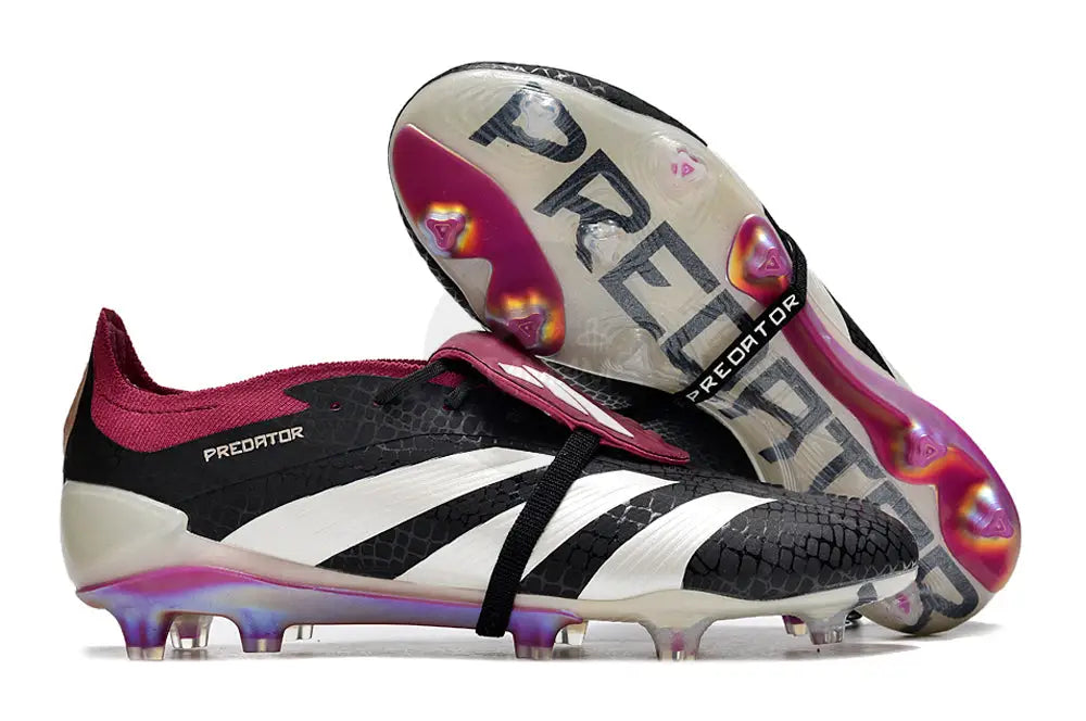 Adidas Predator Elite Fold - Over Tongue Fg Predstrike Core Black/Off White Soccer Cleats