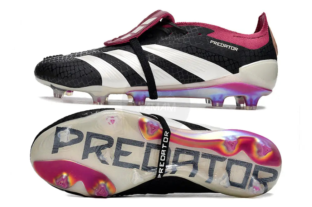 Adidas Predator Elite Fold - Over Tongue Fg Predstrike Core Black/Off White Soccer Cleats