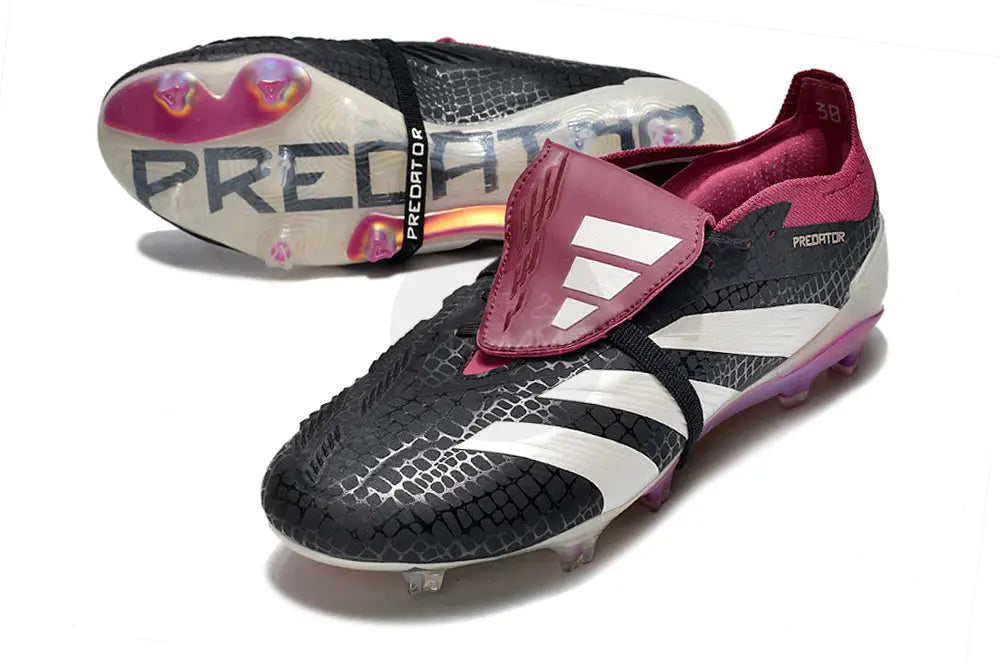 Adidas Predator Elite Fold - Over Tongue Fg Predstrike Core Black/Off White Soccer Cleats