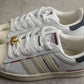 Adidas Superstar White Grey And Yellow Sneakers