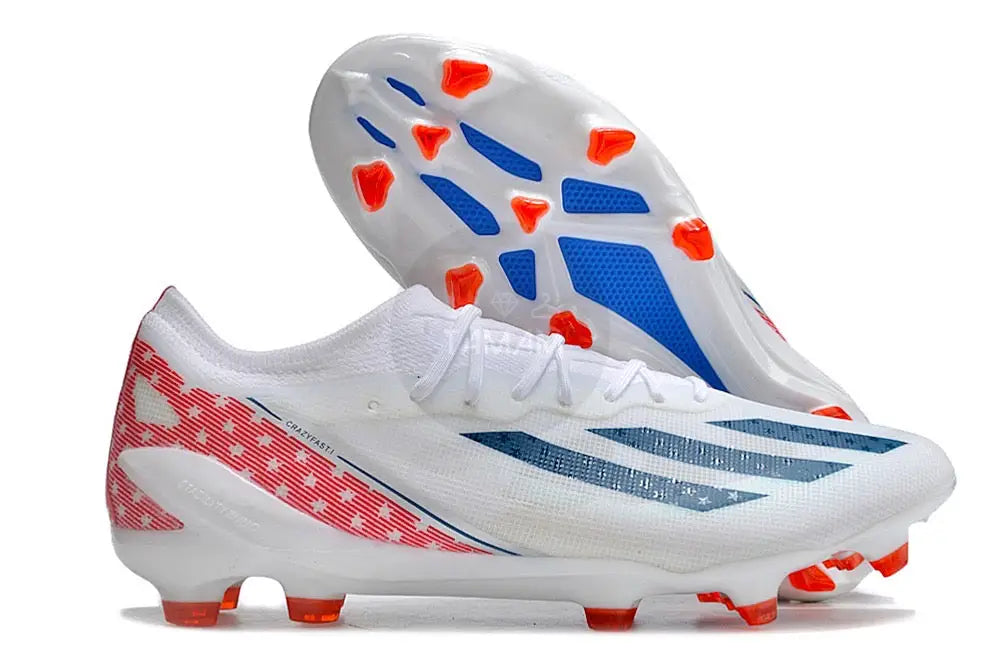 Adidas X Crazyfast.1 Fg Usa - White/Blue/Red Soccer Cleats