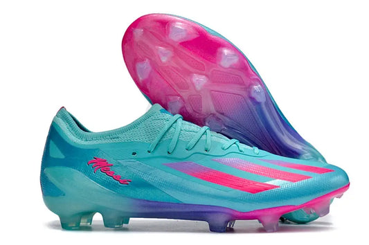 Adidas X Crazyfast.1 Messi Fg Bienvenido A Miami - Aqua Blue/Pink/Purle Soccer Cleats