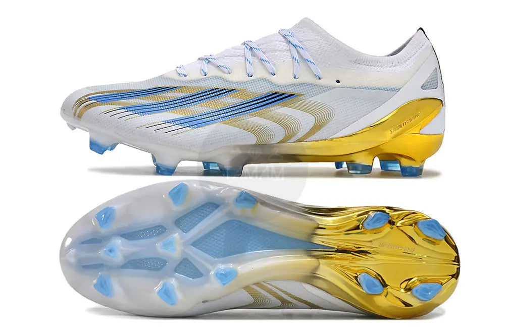 Adidas X Crazyfast.1 Messi Fg Las Estrellas - Cloud White/Blue/Gold Metallic Soccer Cleats