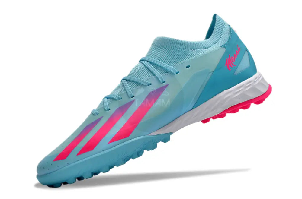 Adidas X Crazyfast.3 Tf Artificial Turf - Flash Aqua/Lucid Pink/Lucid Cyan Turf Shoes