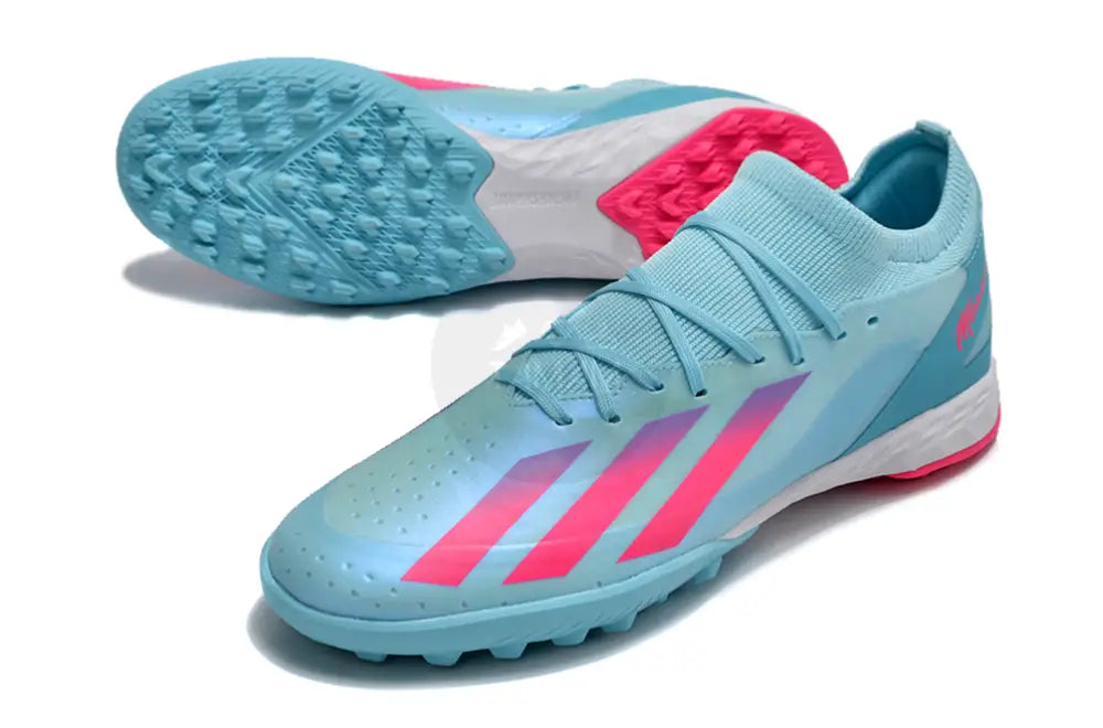 Adidas X Crazyfast.3 Tf Artificial Turf - Flash Aqua/Lucid Pink/Lucid Cyan Turf Shoes