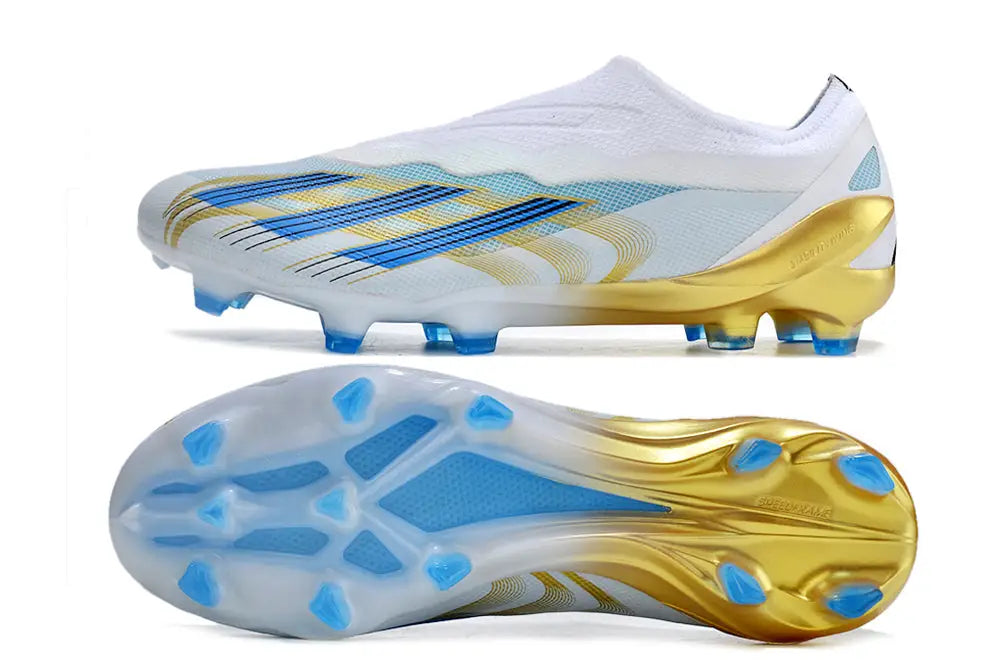 Adidas X Crazyfast Messi.1 Las Estrellas Laceless Fg - White/Blue/Bold Soccer Cleats