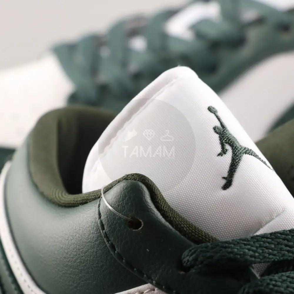 Air Jordan 1 Low Dark Green White Shoes