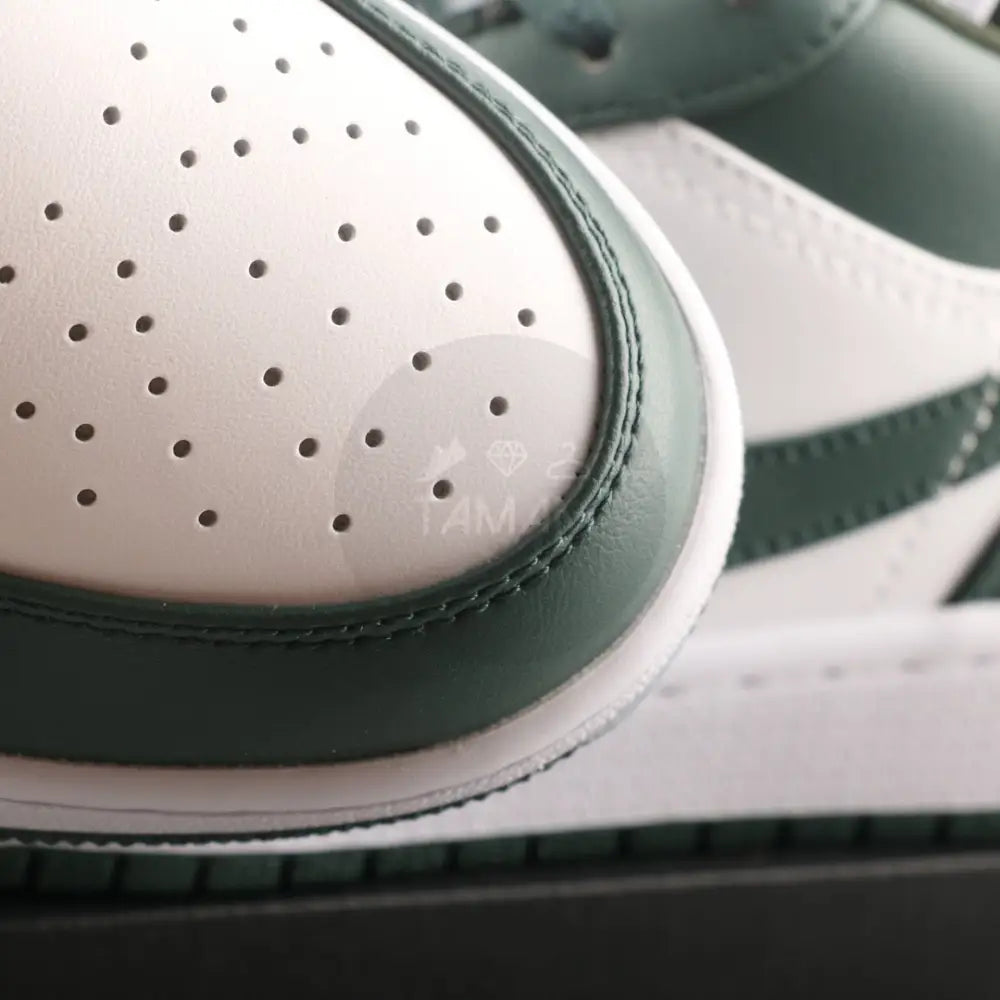 Air Jordan 1 Low Dark Green White Shoes