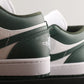 Air Jordan 1 Low Dark Green White Shoes